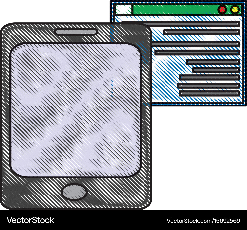 Smartphone web page online application site Vector Image