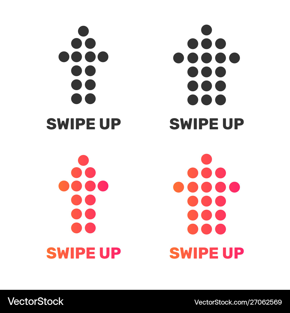 Swipe up buttons Swipe up buttons vector image
