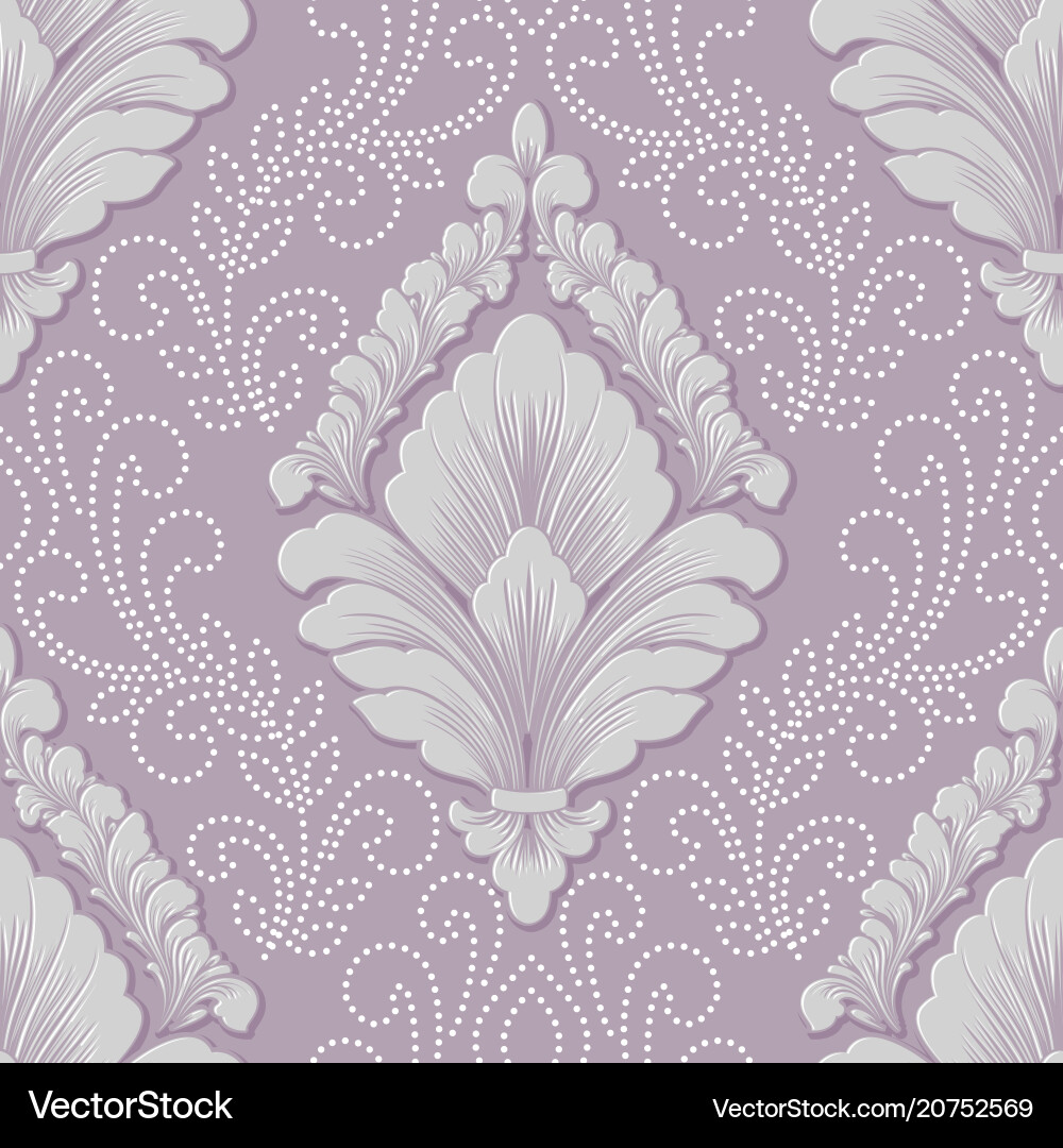 Volumetric Damask Pattern Element vector image