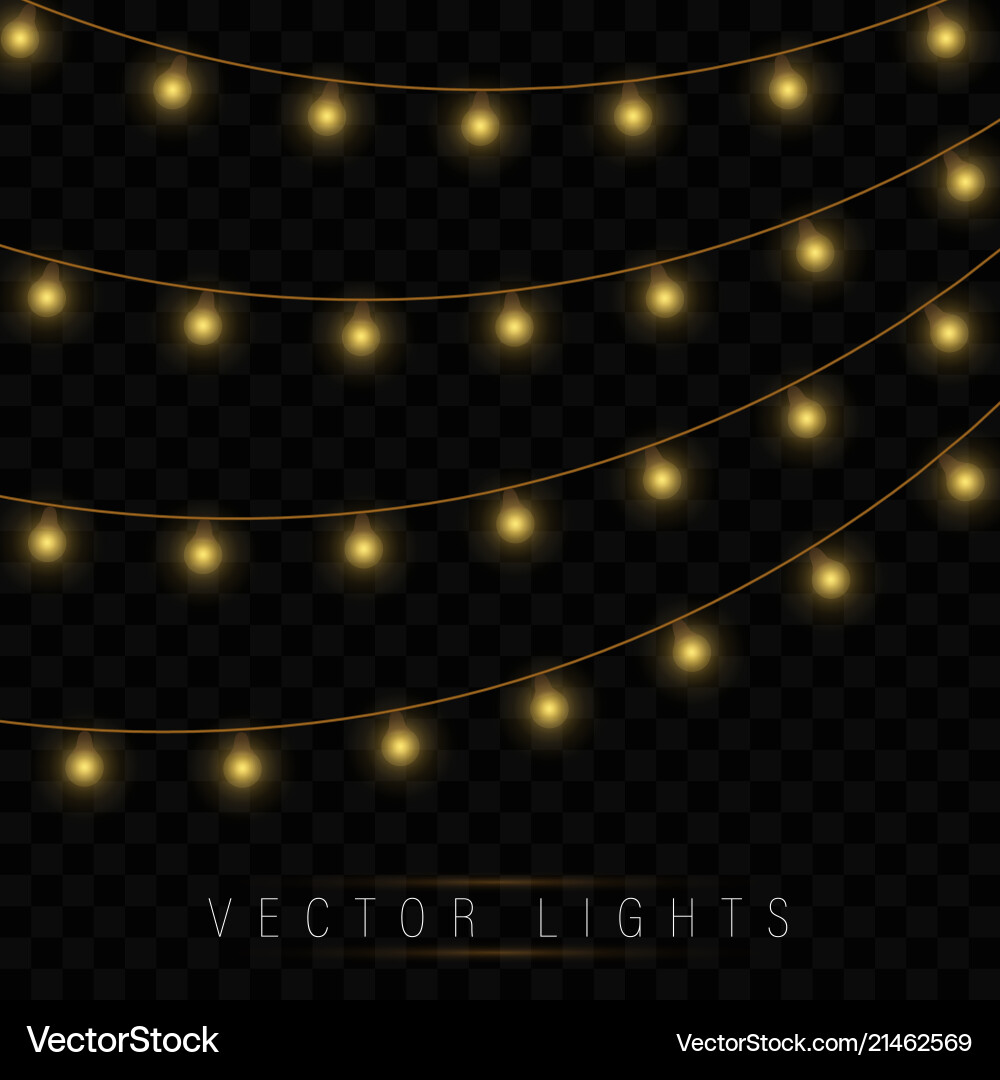 Xmas glowing garland vector image