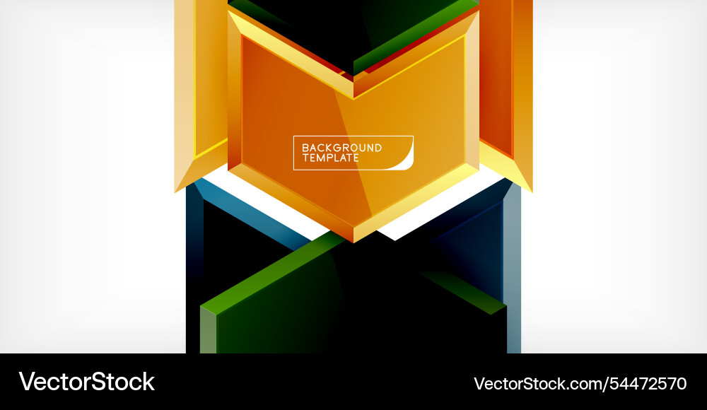 3d arrow techno design template 3d arrow techno design template Vector Image
