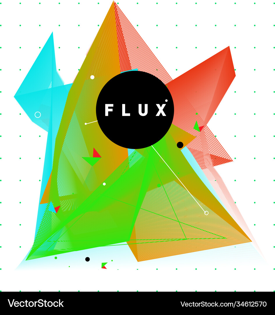 3d colorful wave background dynamic flux effect 3d colorful wave background dynamic flux effect vector image