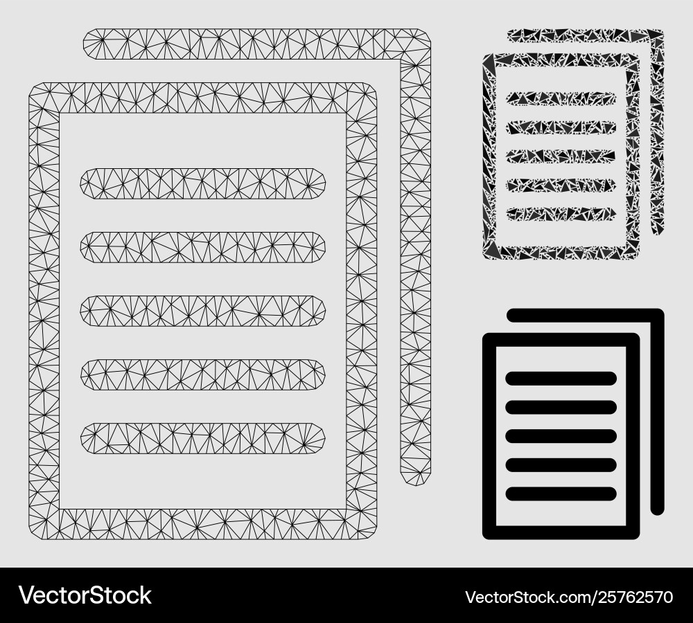 Copy mesh network model and triangle mosaic Copy mesh network model and triangle mosaic vector image