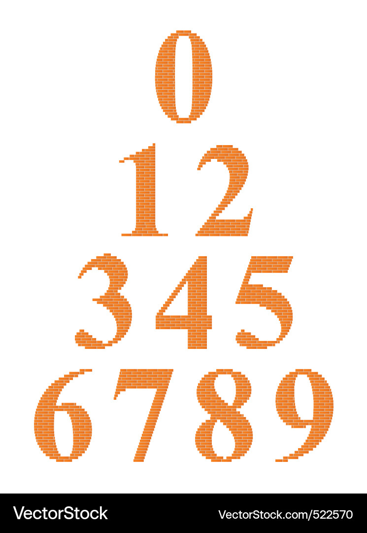 Digits 09 vector image