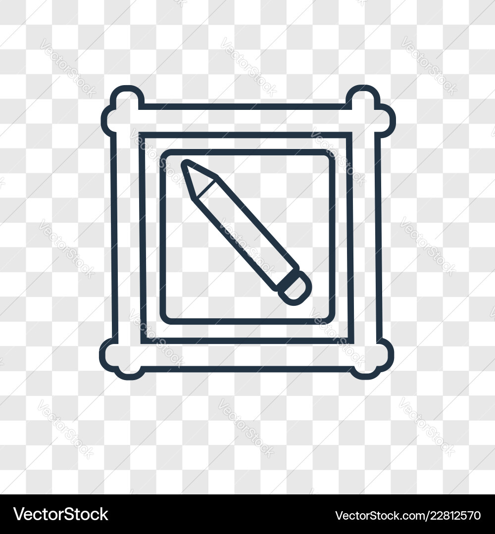 Edit concept linear icon isolated on transparent Edit concept linear icon isolated on transparent vector image