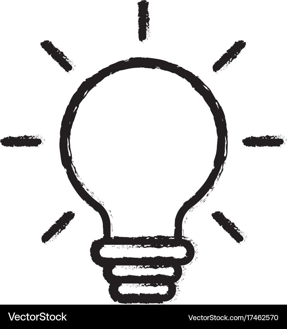 Figure nice bulb idea to create and invent Vector Image
