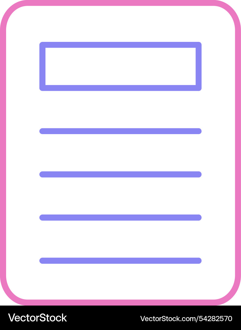 File line two colour icon vector image