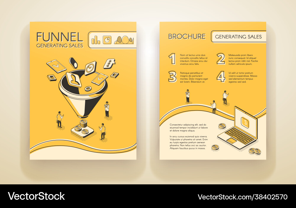 Generating sales presentation pages layout Generating sales presentation pages layout vector image