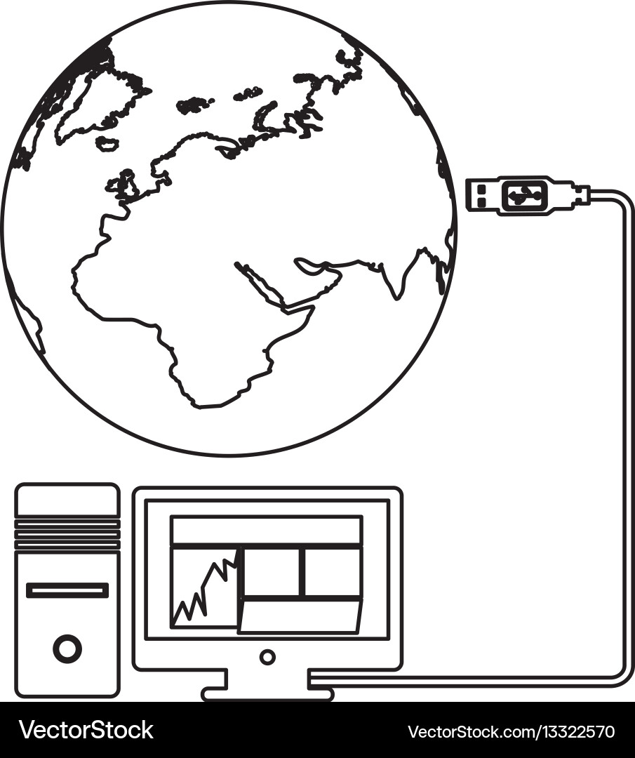Global hosting data center icon Vector Image