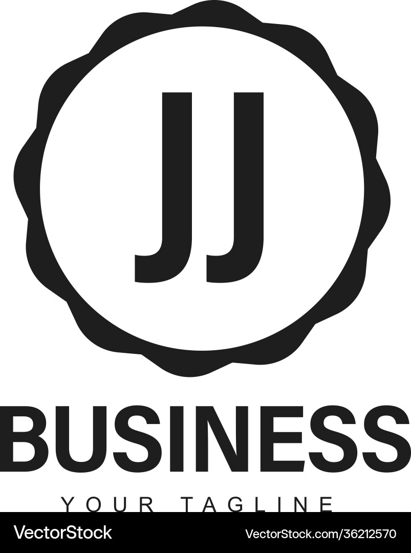 Jj initial a logo design with abstract style Jj initial a logo design with abstract style vector image