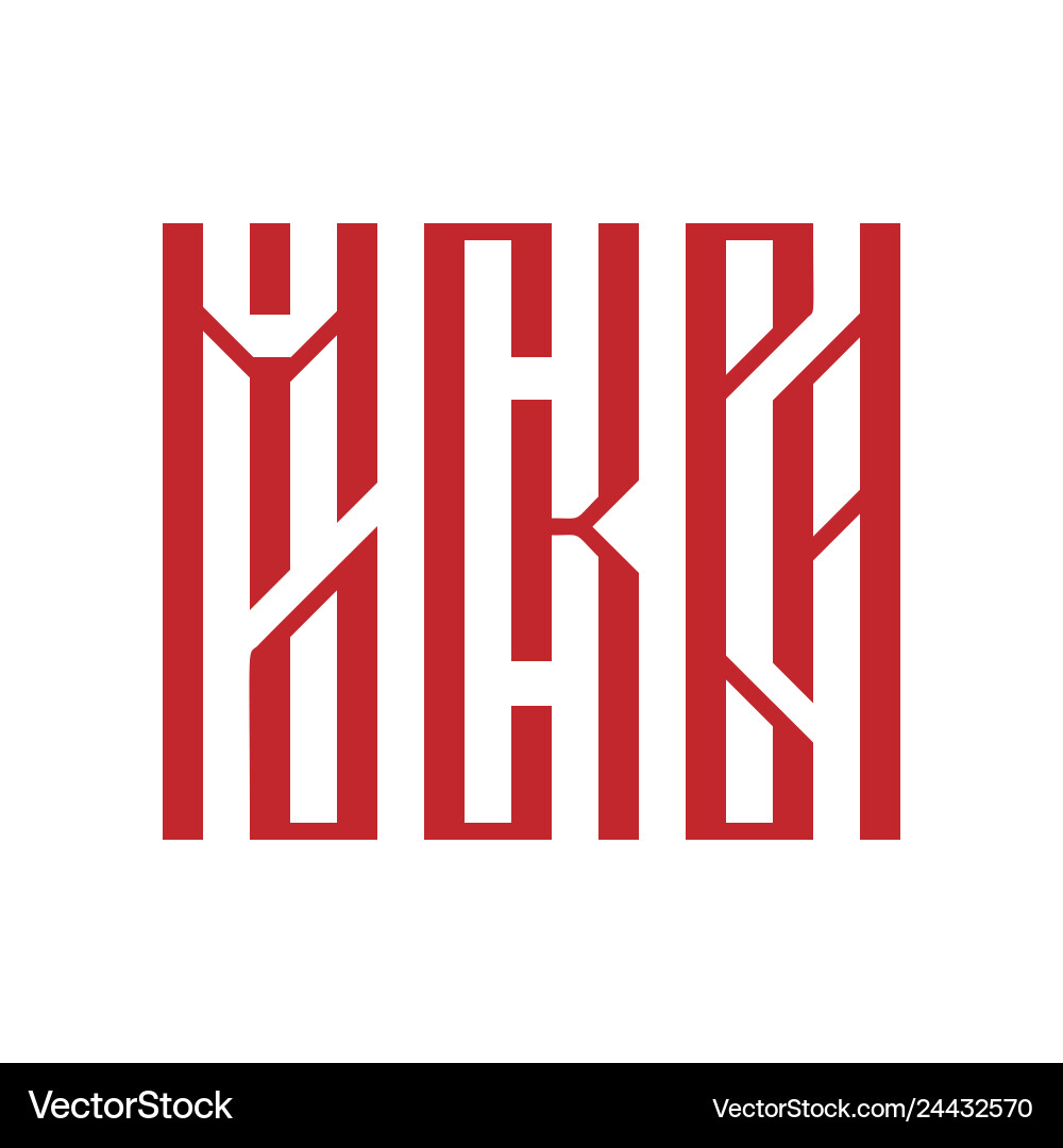 Moscow lettering logo isolated on white background Moscow lettering logo isolated on white background vector image