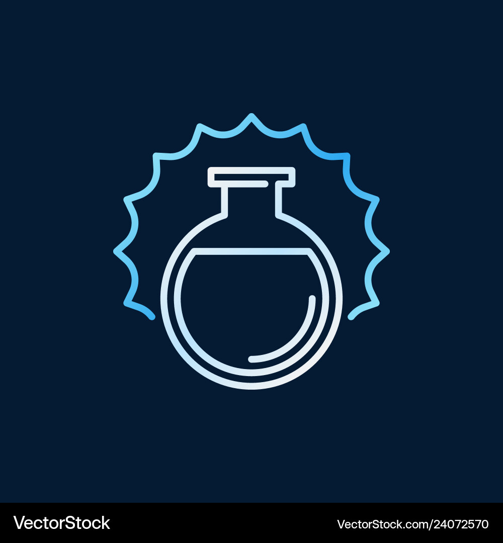 Round-bottom flask outline colored icon Round-bottom flask outline colored icon vector image