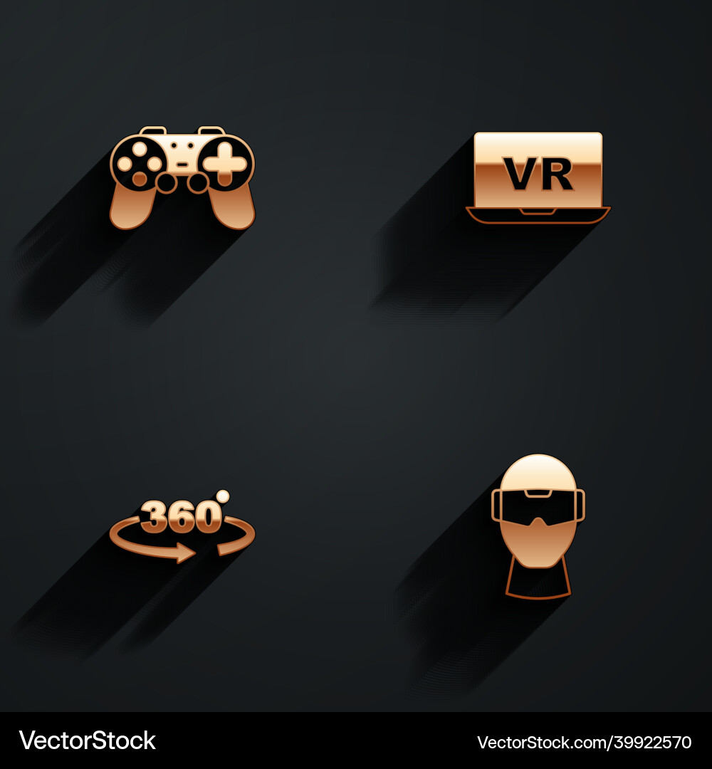 Set gamepad virtual reality 360 degree view Set gamepad virtual reality 360 degree view vector image
