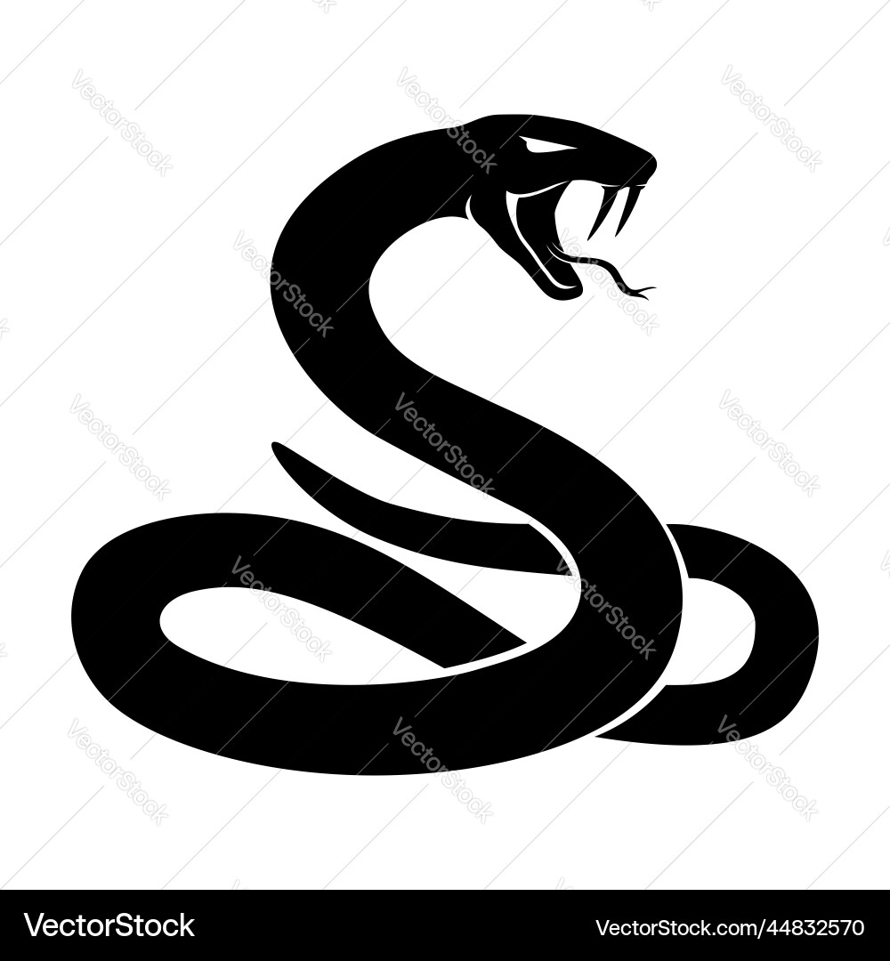 Sign of a black snake Royalty Free Vector Image
