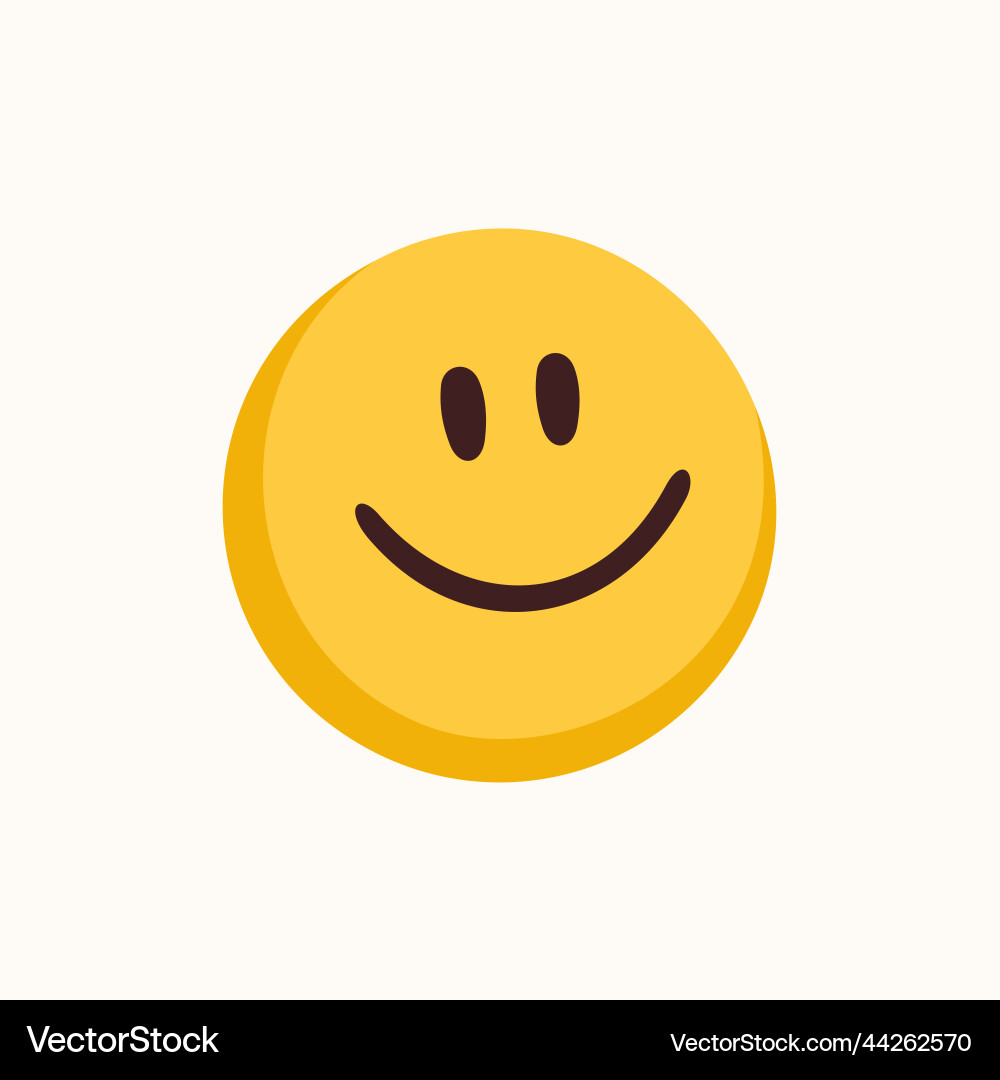 Smile sticker for a social media making blog Smile sticker for a social media making blog vector image