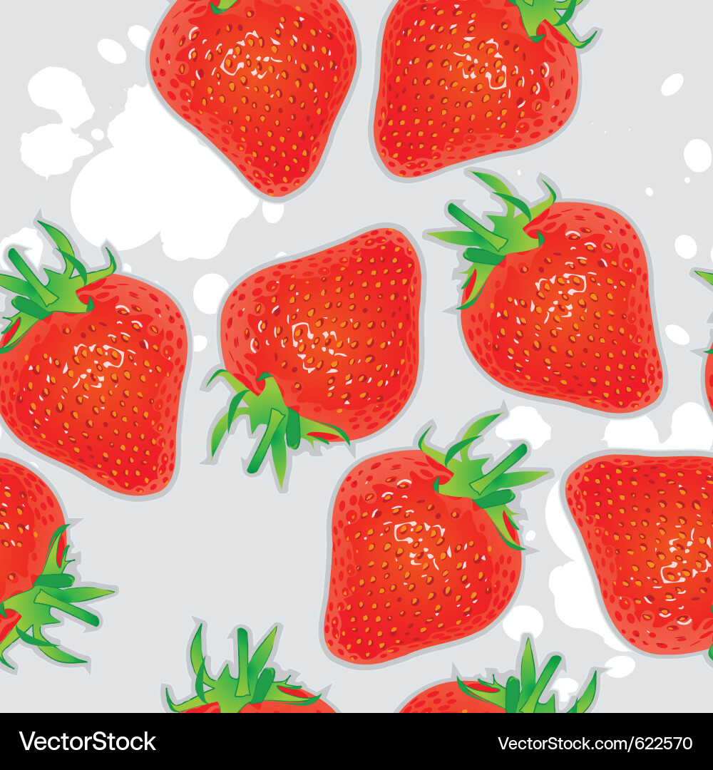 Strawberry pattern Vector Image