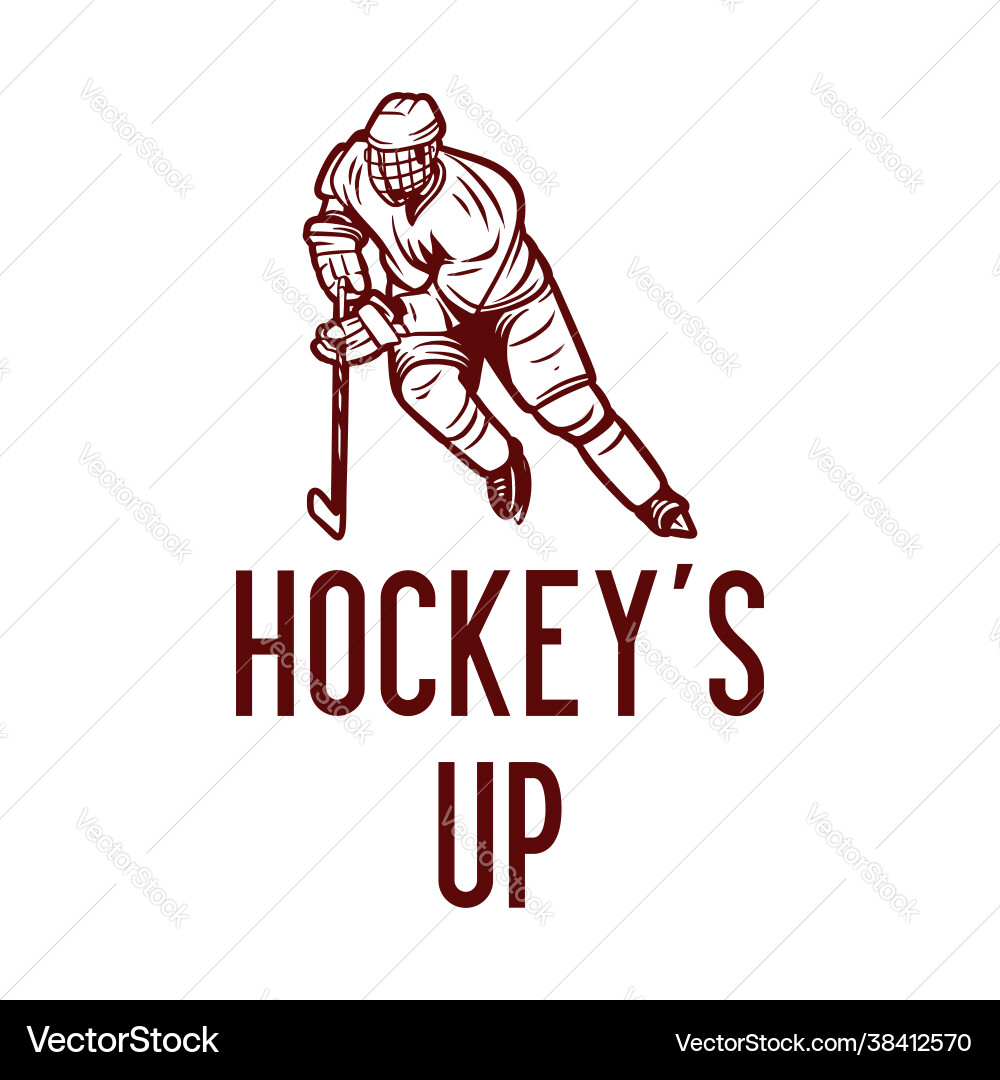T-Shirt Design Hockey mit Hockeyspieler T-Shirt Design Hockey mit Hockeyspieler vektorbild