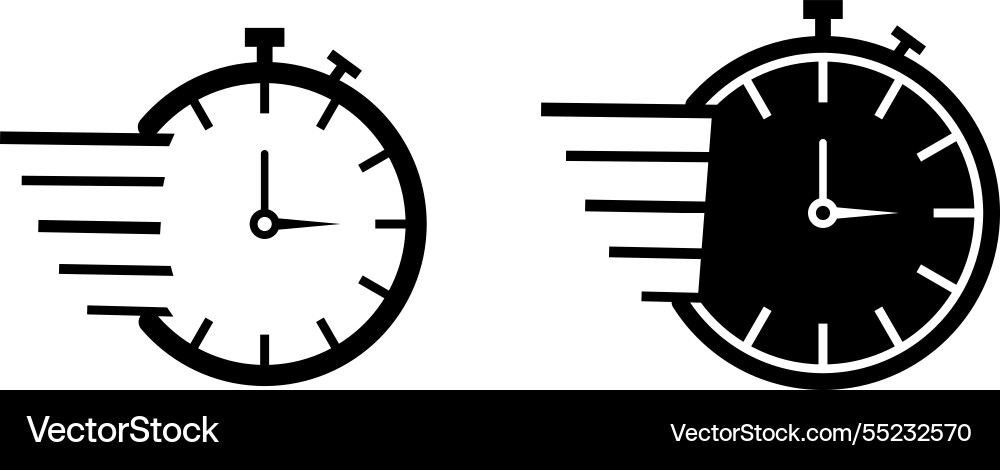 Timer clock stopwatch isolated icon icons Vector Image