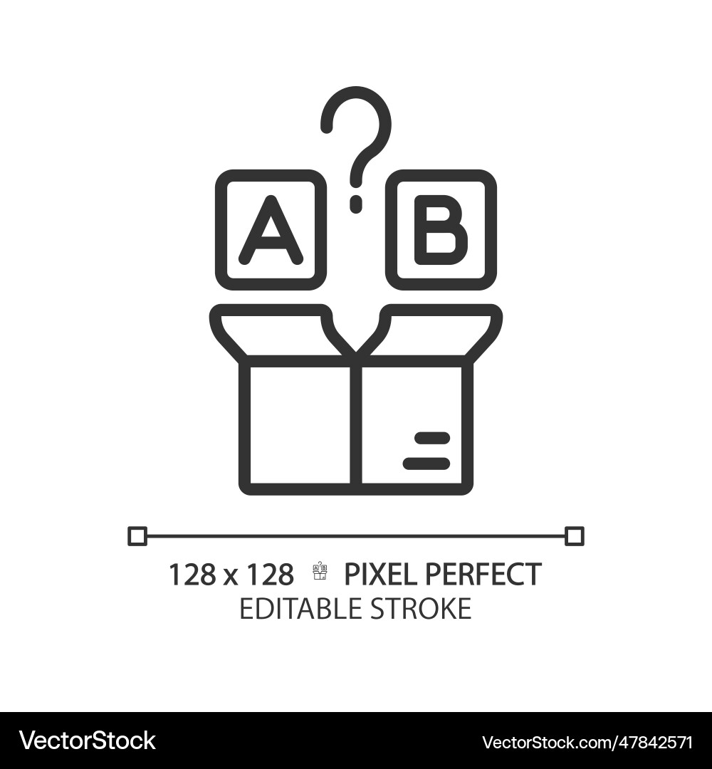2d customizable product management linear icon 2d customizable product management linear icon Vector Image