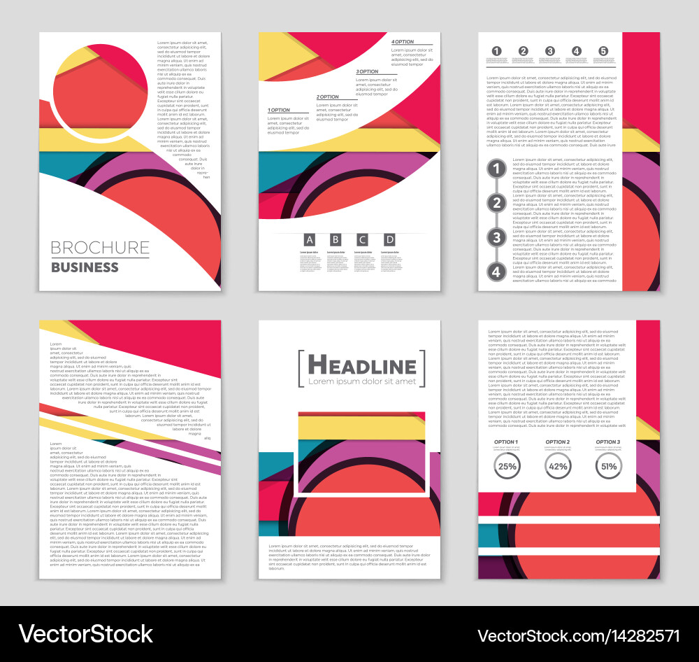 Abstract layout background set for art vector image