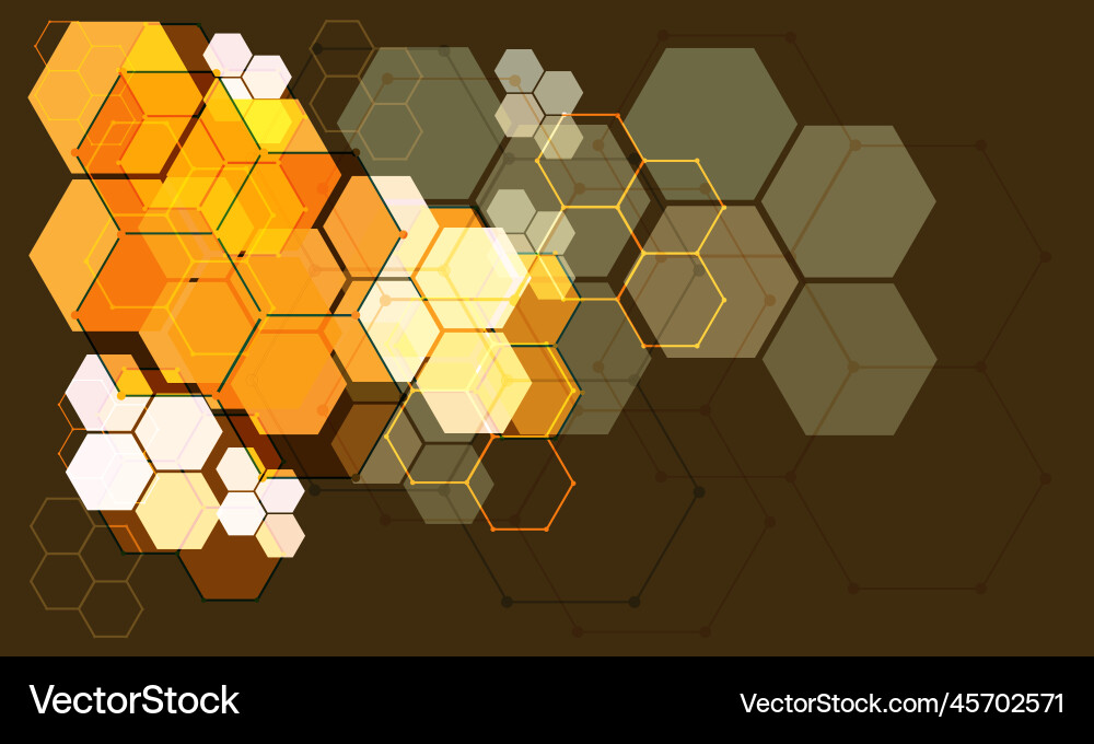 Abstract Technology Hexagon Pattern vector image