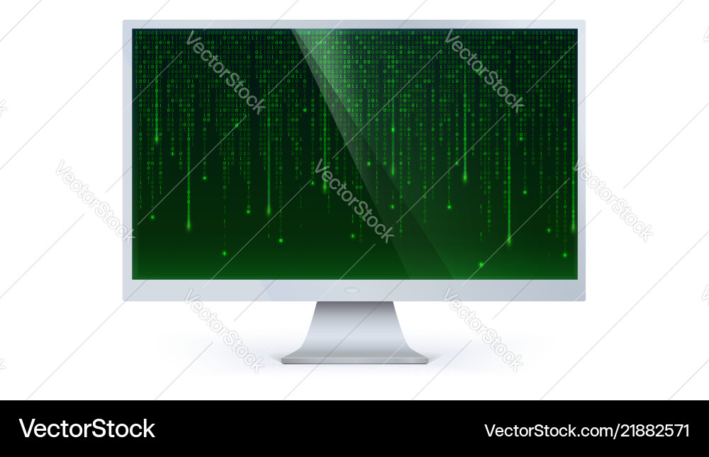 Binärer Computercode der Matrix auf dem Bildschirm Binärer Computercode der Matrix auf dem Bildschirm vektorbild