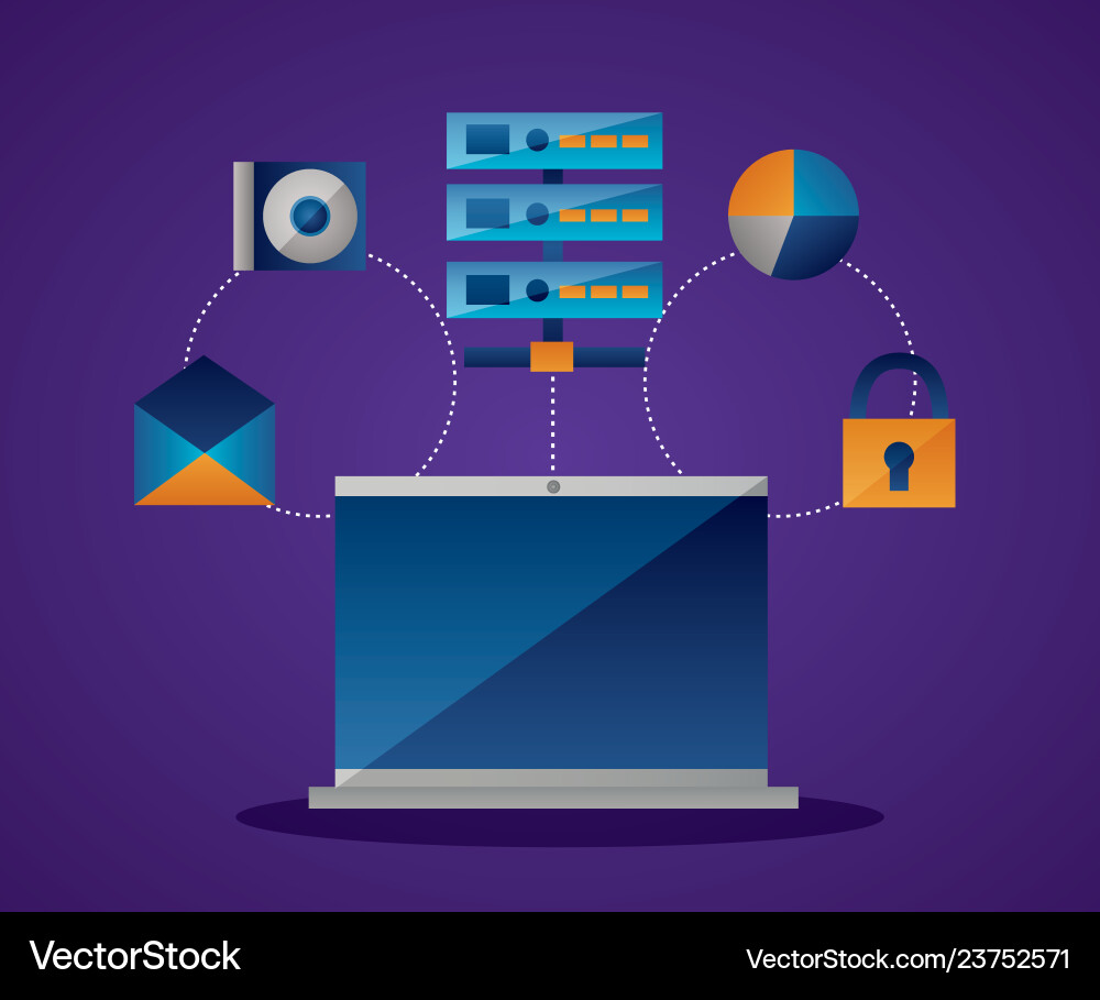 Cloud computing concept vector image
