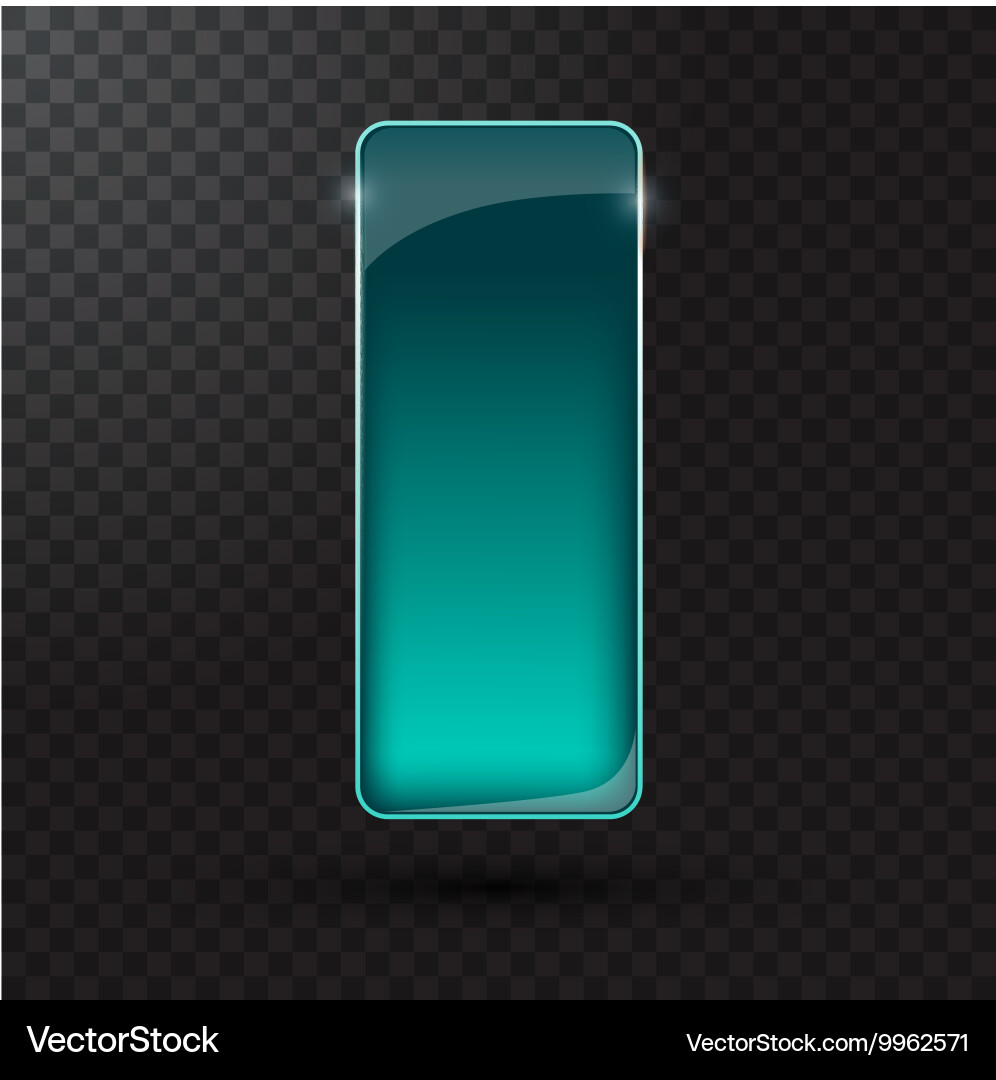 Colored glass button for web interface Vector Image