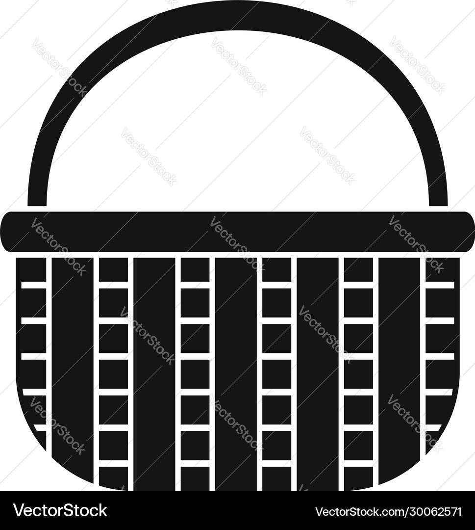 Container wicker icon simple style Container wicker icon simple style Vector Image