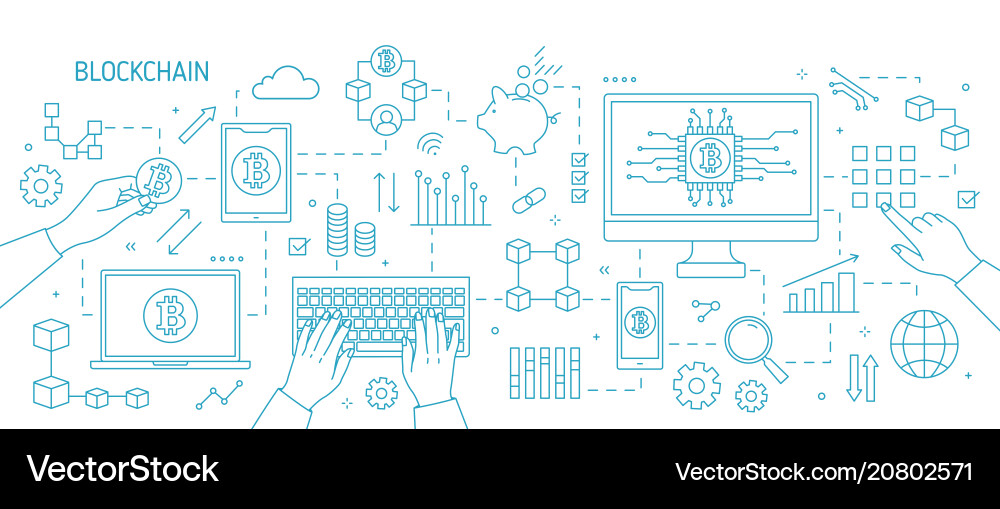 Cryptocurrency Digital Finance Banner vector image