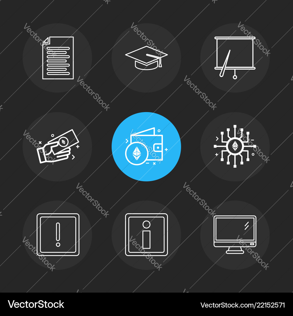 Document file convocation cap board chart Vector Image
