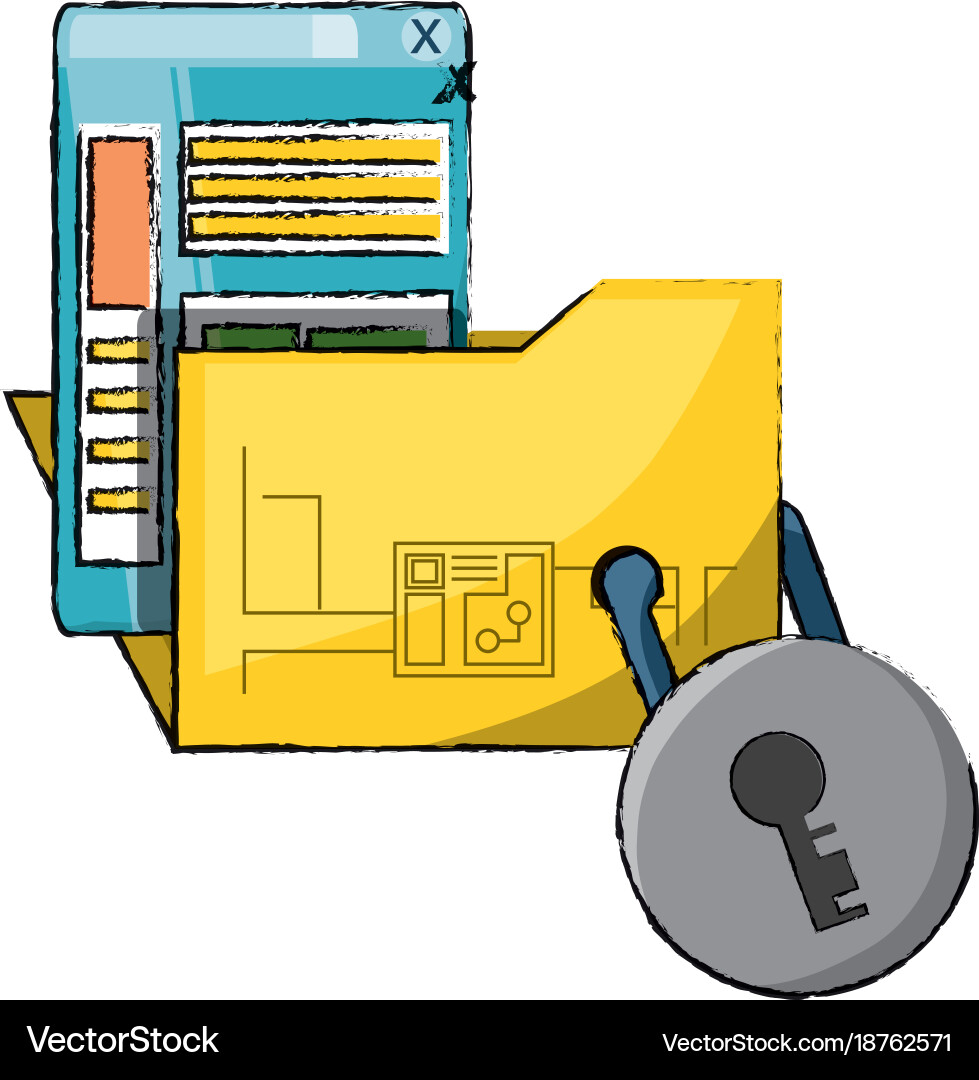 Document folder design concept vector image