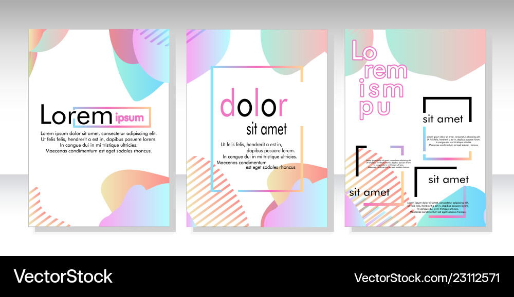 Dynamic style banner design set with fluid Dynamic style banner design set with fluid vector image