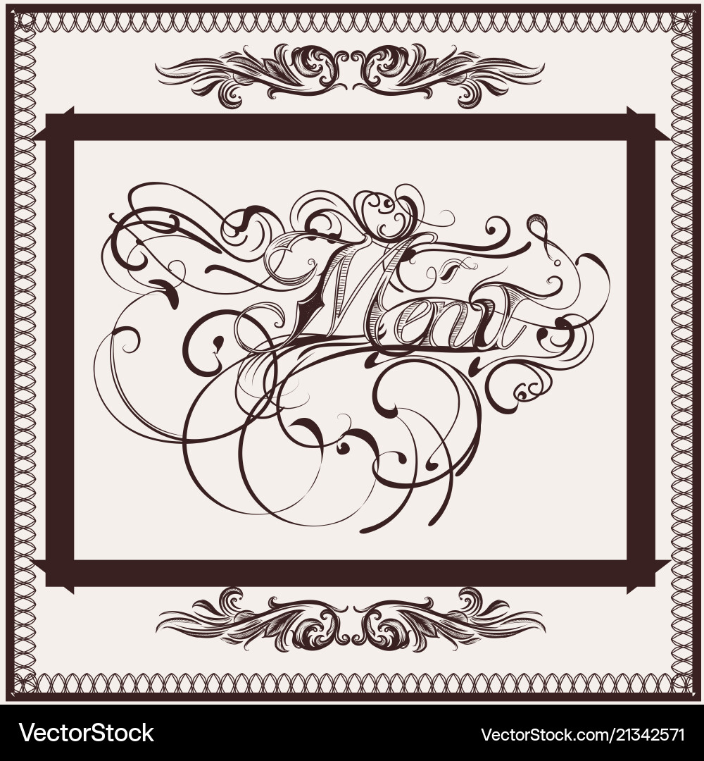 Elegantes Menü Design im klassischen Stil Elegantes Menü Design im klassischen Stil vektorbild