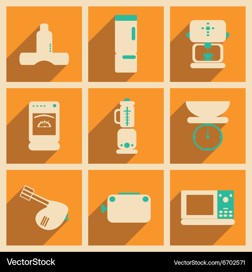 Flat with shadow concept and mobile application Vector Image