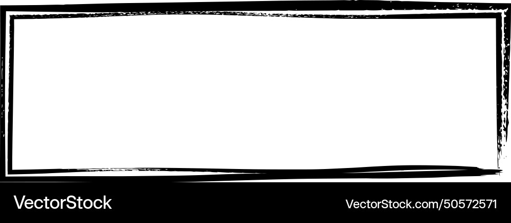Frame rectangle elongated element outline border vector image