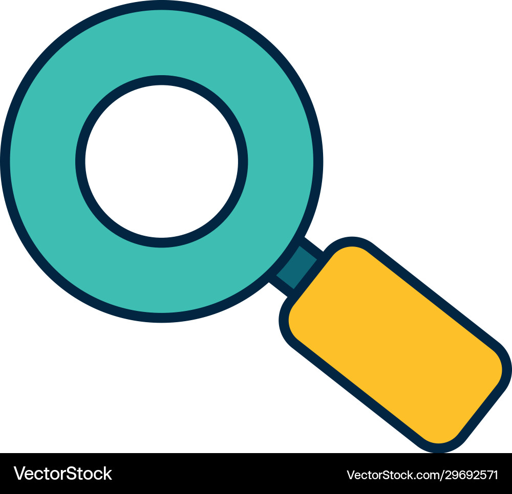 Isolated lupe line fill style icon design Isolated lupe line fill style icon design vector image