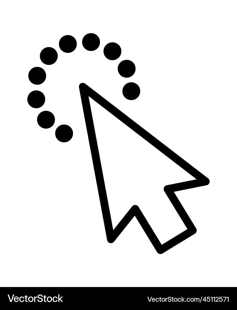 Klicken Sie auf Cursor-Set Computer Zeiger Hand und Pfeil vektorbild
