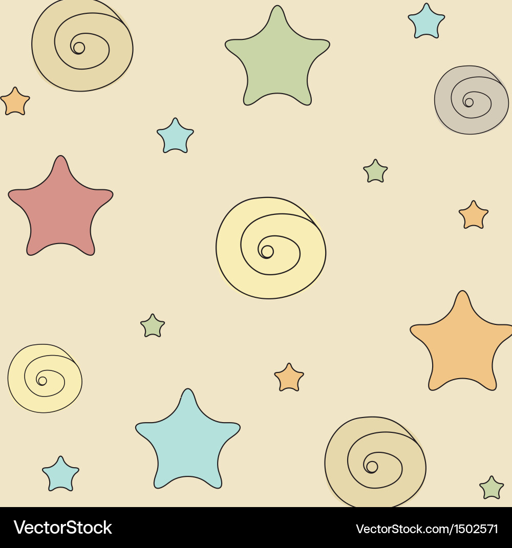 Multicolored stars seamless pattern background Vector Image
