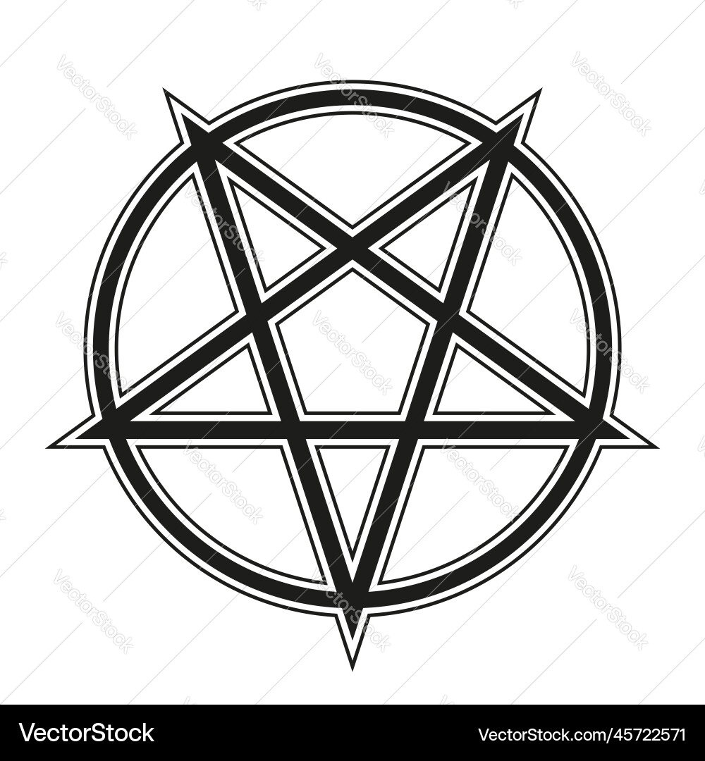 Pentagram - black and white Pentagram - black and white vector image