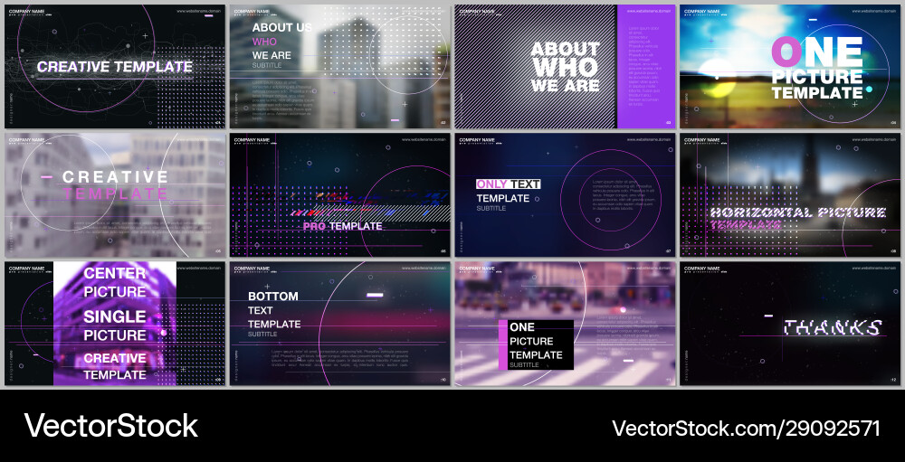 Presentations design templates with lines Presentations design templates with lines vector image