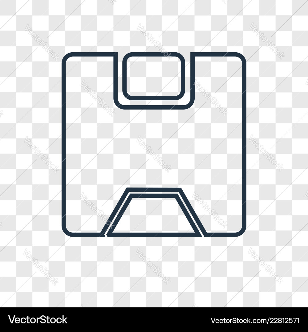 Save concept linear icon isolated on transparent Save concept linear icon isolated on transparent Vector Image