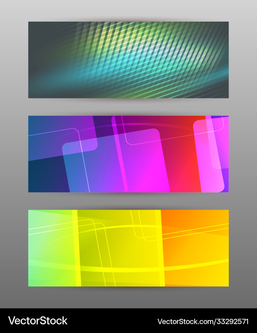 Set horizontal banner header website4 vector image