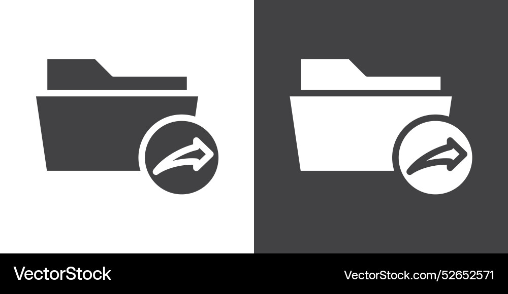 Share folder line icon thin set vector image