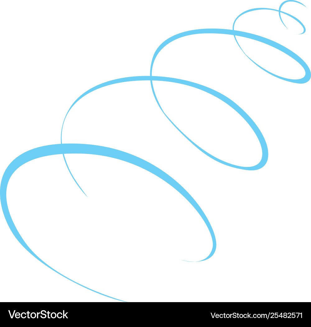 Simple twirl design element isolated on white Vector Image