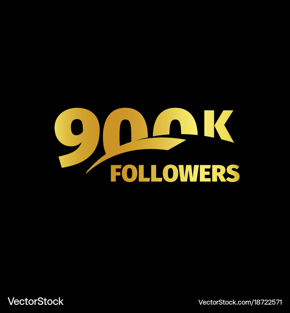 Stylish strict design number of subscribers Vector Image