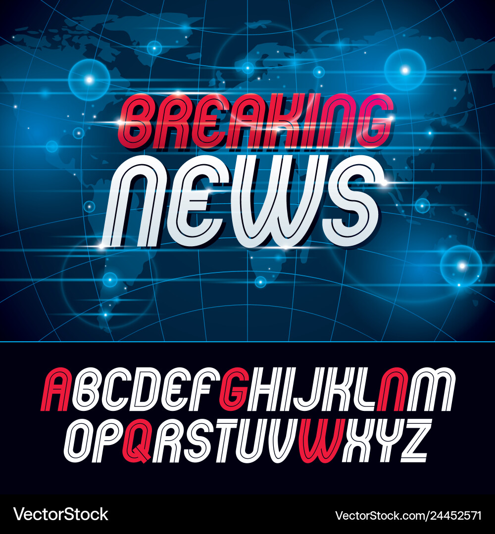 Typescript for use in logo design news Typescript for use in logo design news vector image