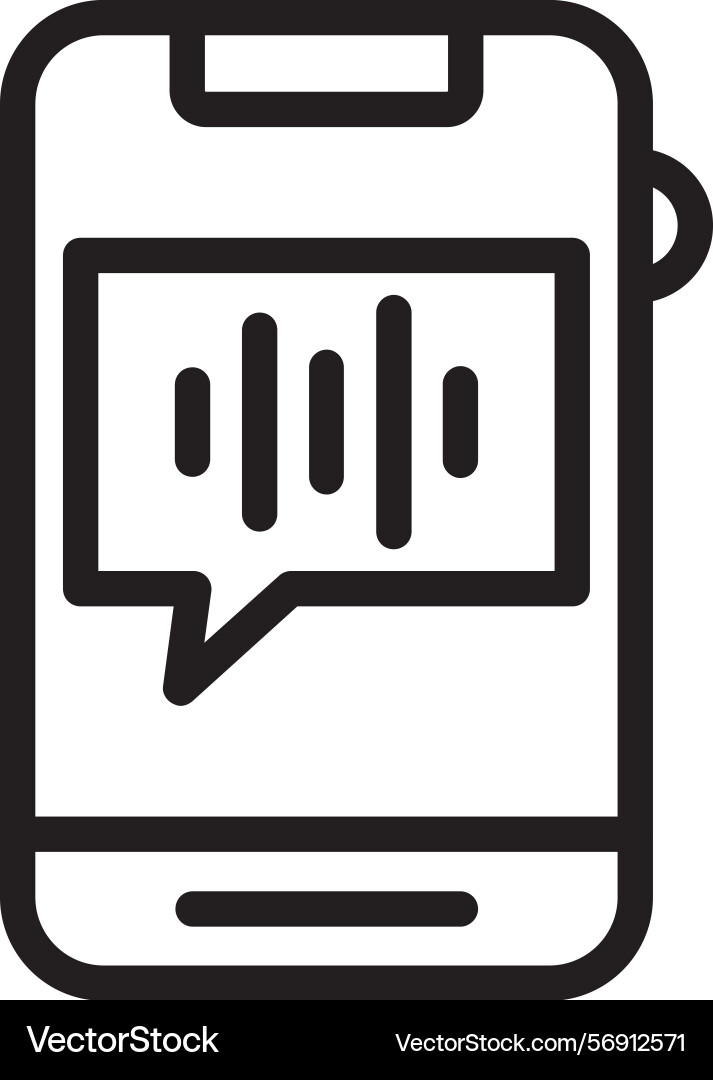 Voice linear style icon design vector image