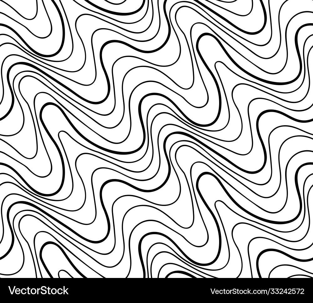 Abstract Line Wave Pattern Vector Image