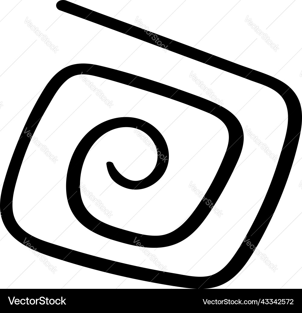 African curl pattern primitive art vector image